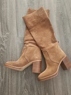 Michael Kors Tan Suede Tall Boots